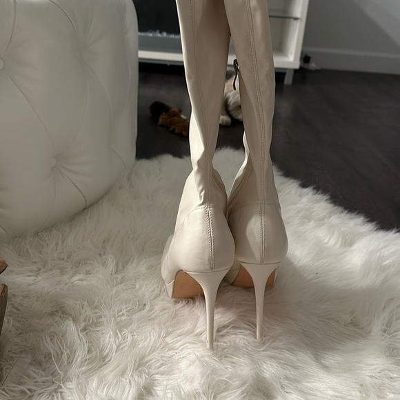 White Heeled Booties - Picture 2 of 4